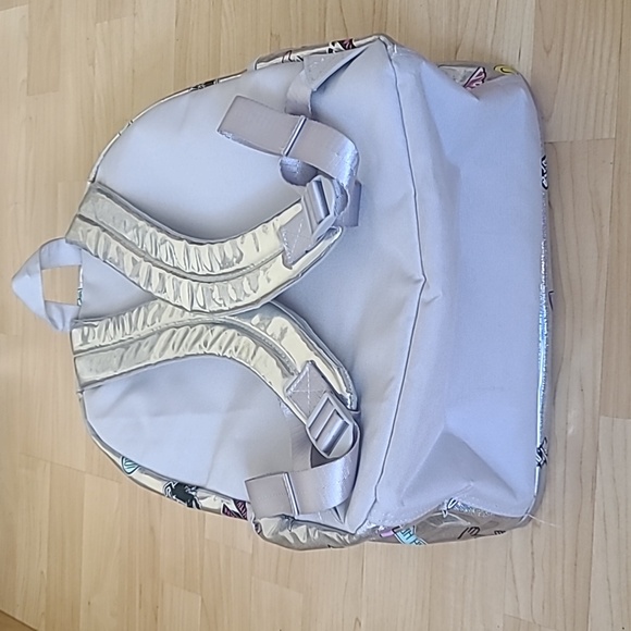 Justice Girls Backpack Bookbag Holo Sticker Silver 16"×12" - Picture 4 of 10